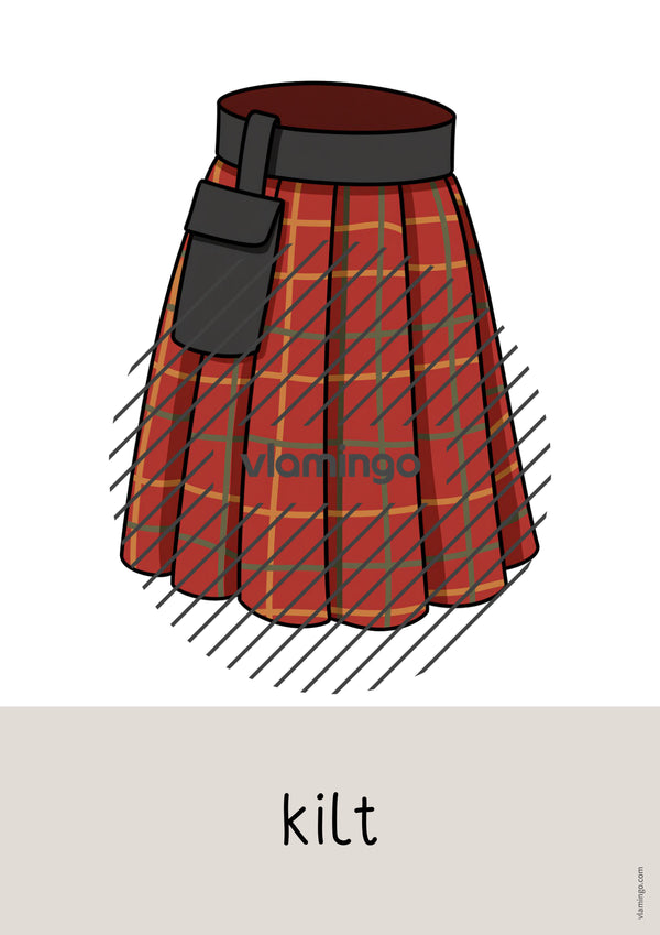 de englisch clothes word and picture cards 086