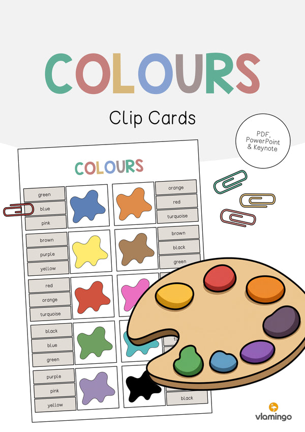 de englisch colours clip cards 001