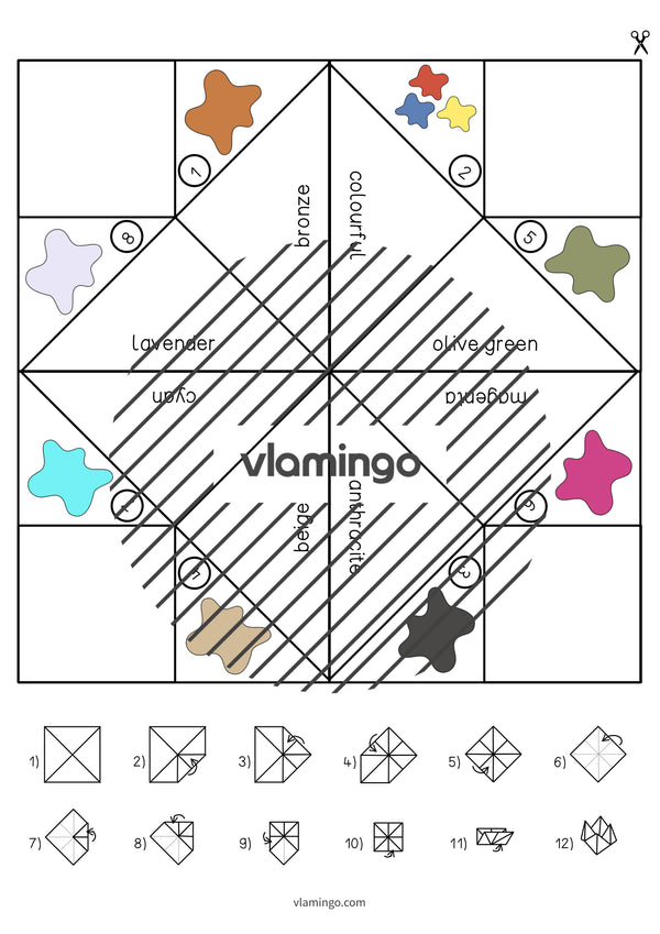 de englisch colours cootie catcher 007