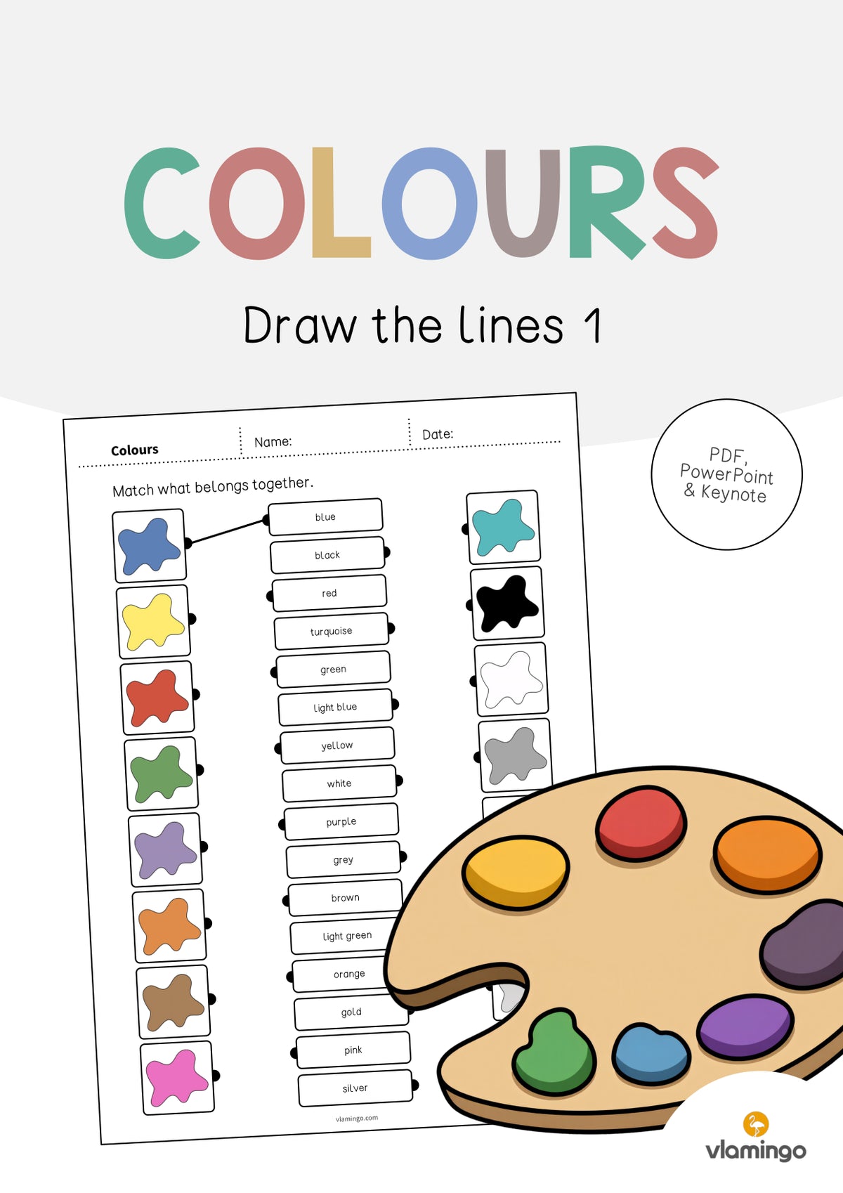 de englisch colours draw the lines 1 001