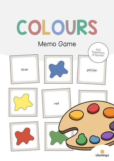 Colours / Farben: Memo Game (Englisch)