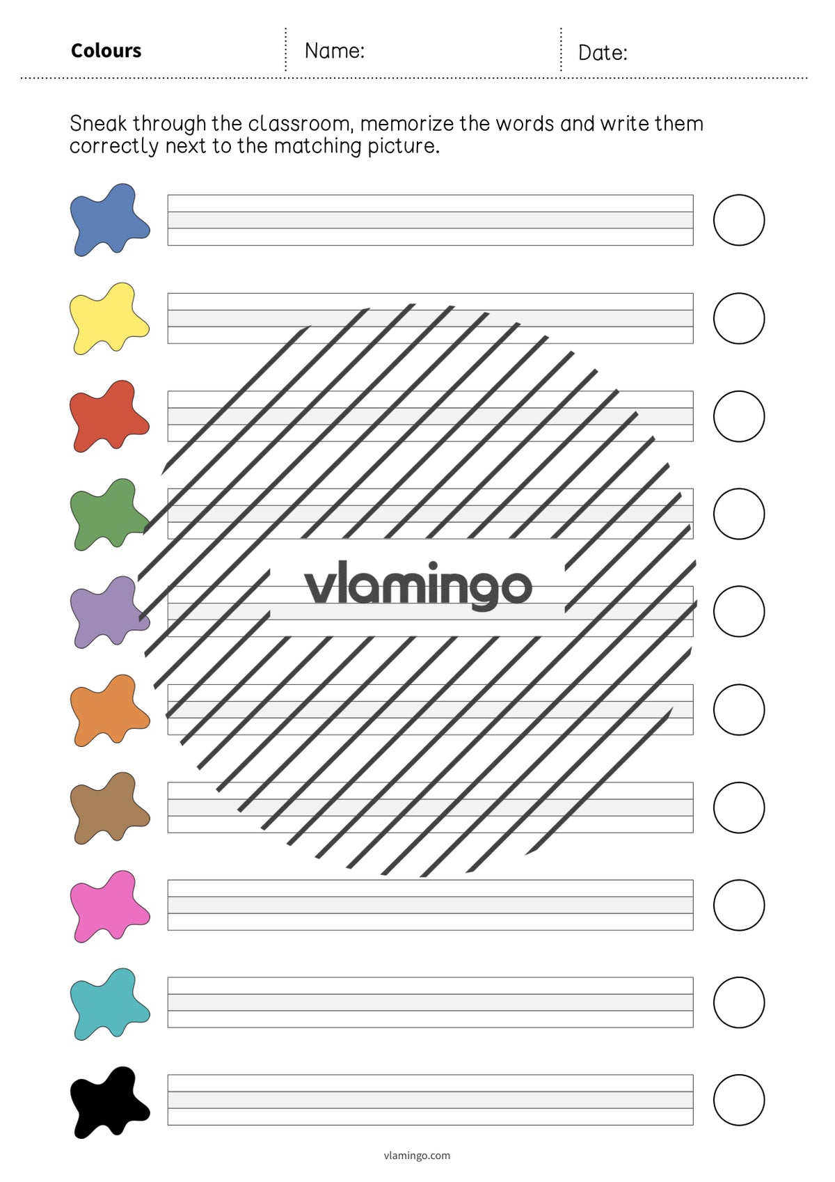 de englisch colours running dictation 009