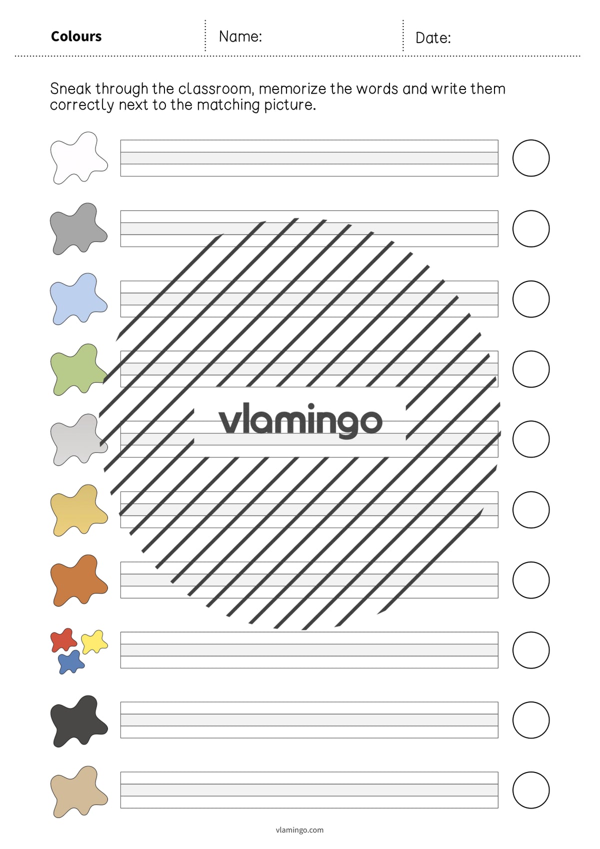 de englisch colours running dictation 010