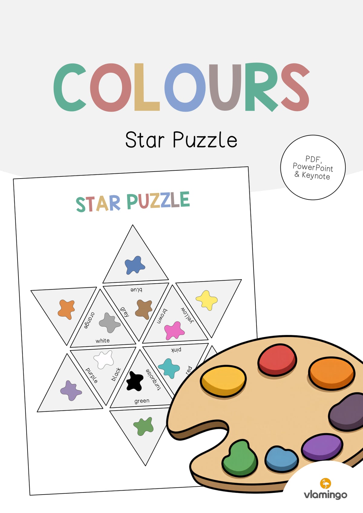 de englisch colours star puzzle 001
