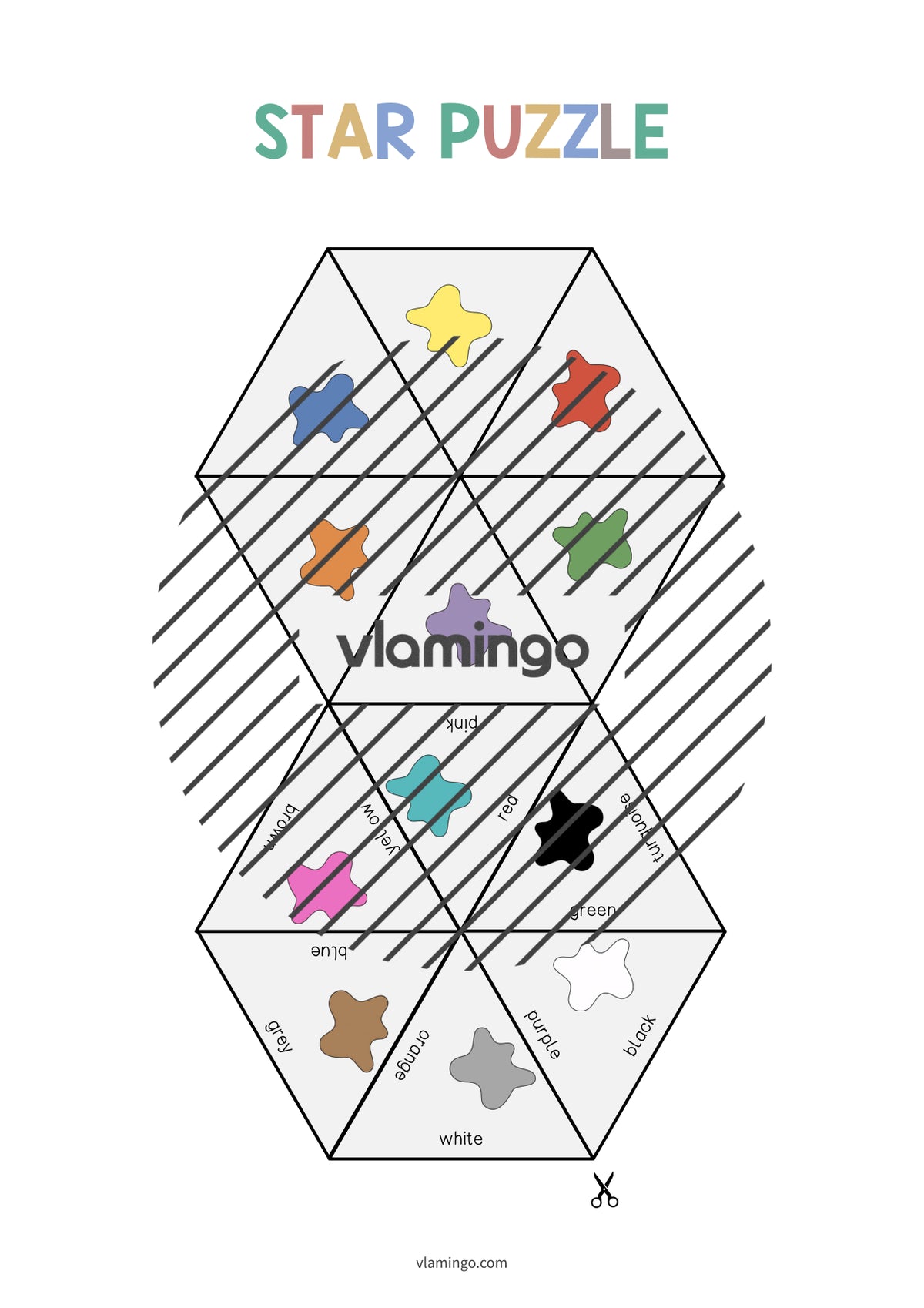 de englisch colours star puzzle 003