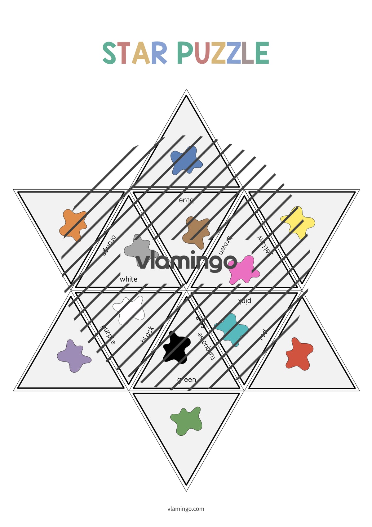 de englisch colours star puzzle 008