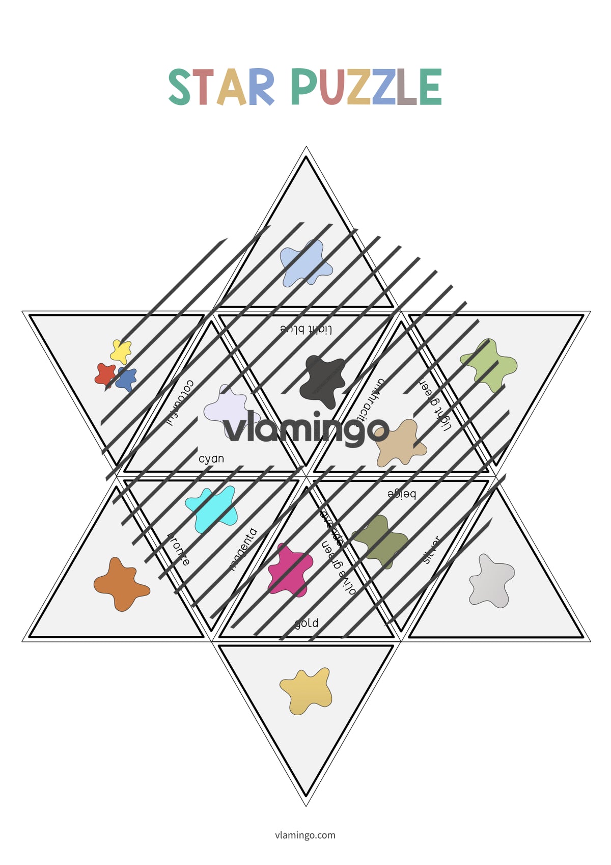 de englisch colours star puzzle 009