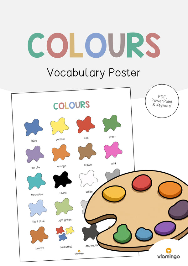 de englisch colours vocabulary poster 001