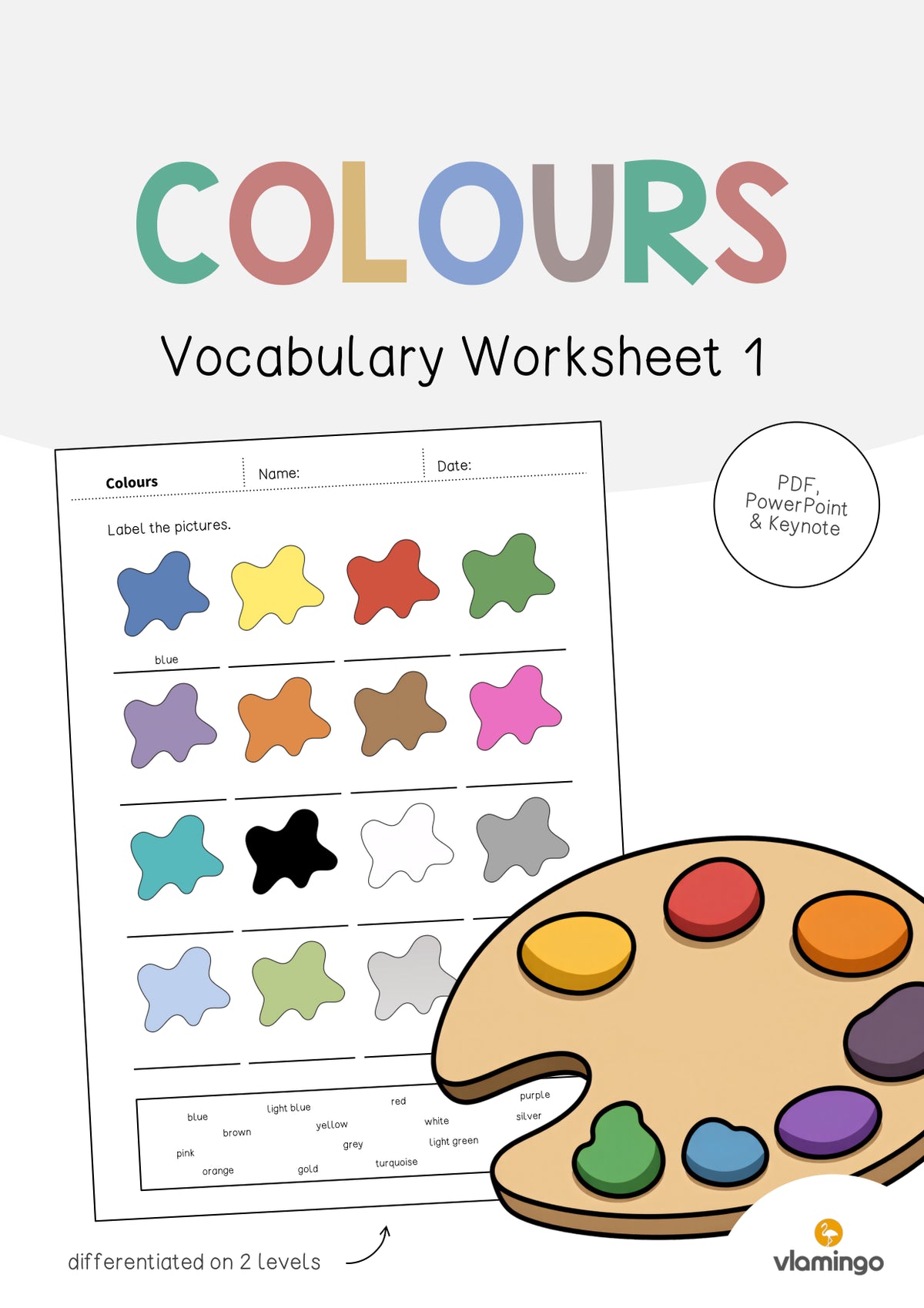 de englisch colours vocabulary worksheet 1 001