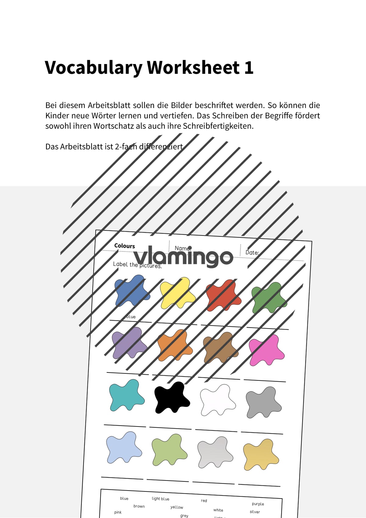 de englisch colours vocabulary worksheet 1 002
