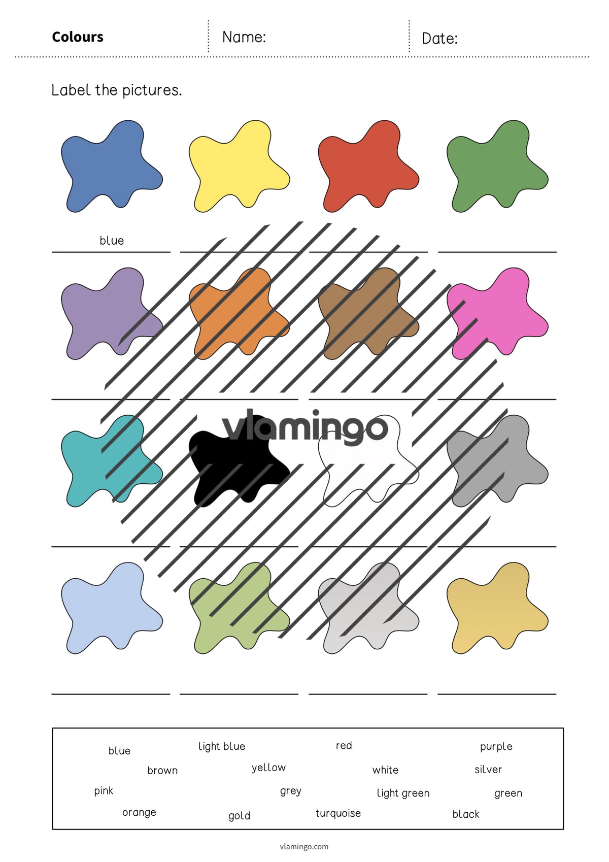 de englisch colours vocabulary worksheet 1 004