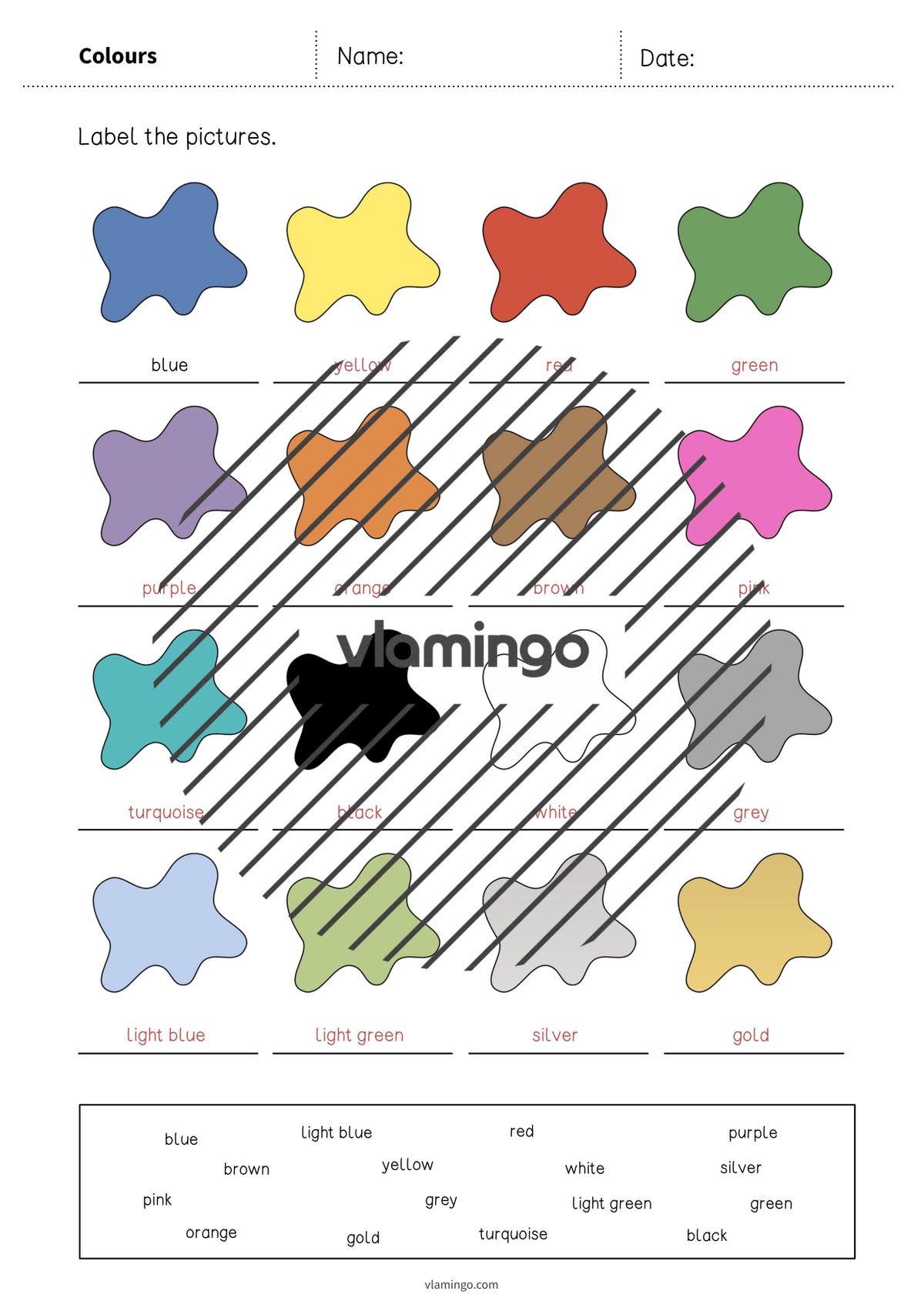 de englisch colours vocabulary worksheet 1 008