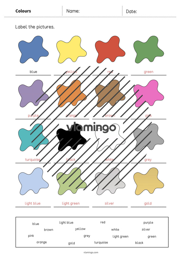 de englisch colours vocabulary worksheet 1 008