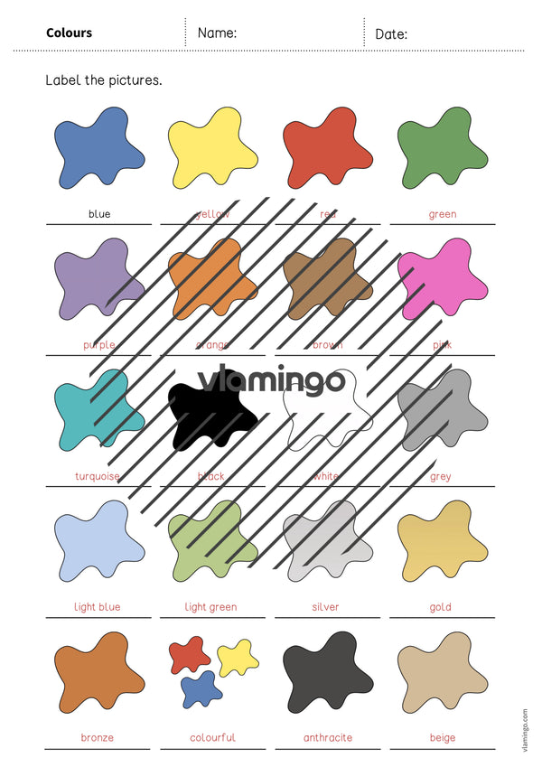de englisch colours vocabulary worksheet 1 009