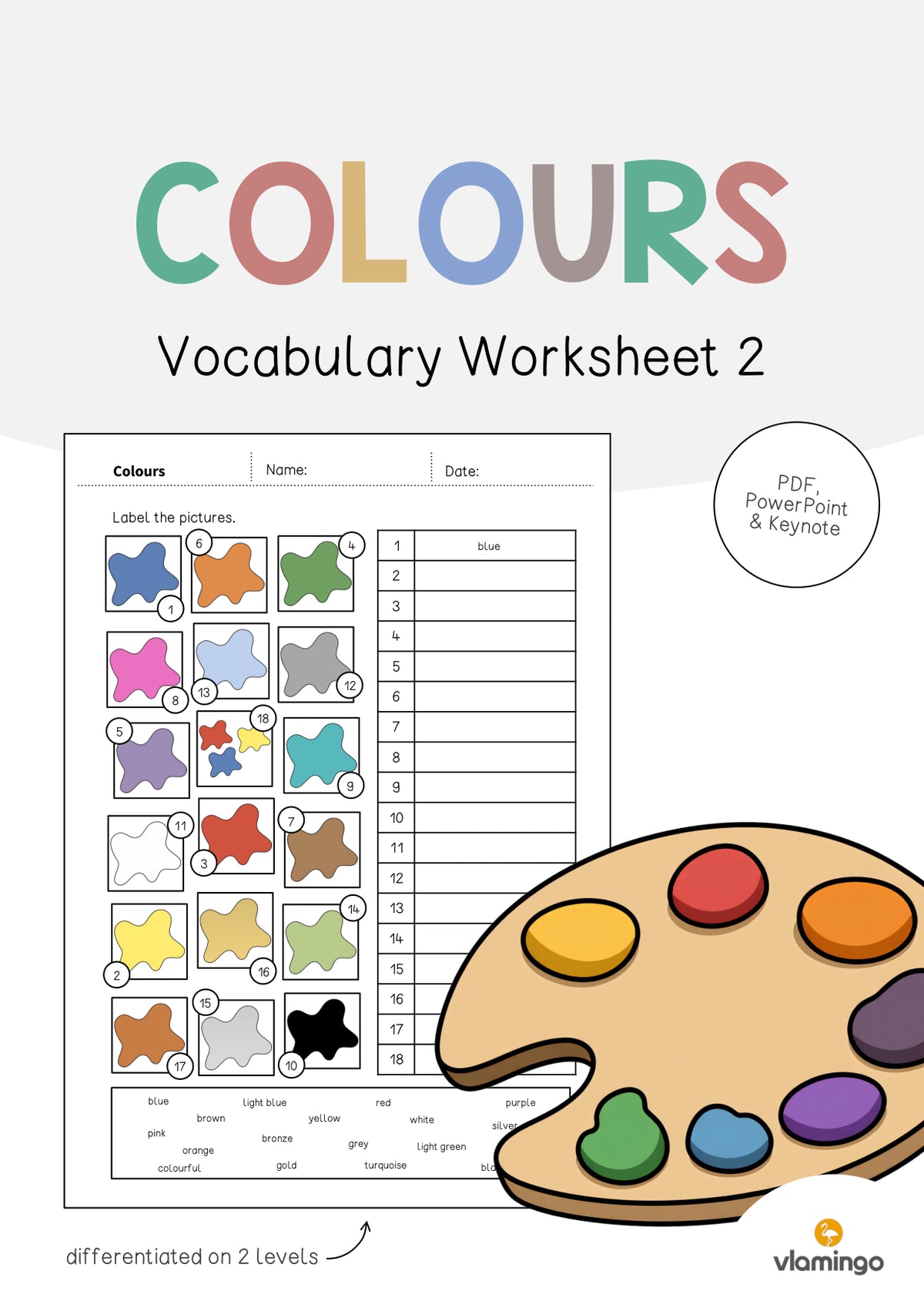 de englisch colours vocabulary worksheet 2 001