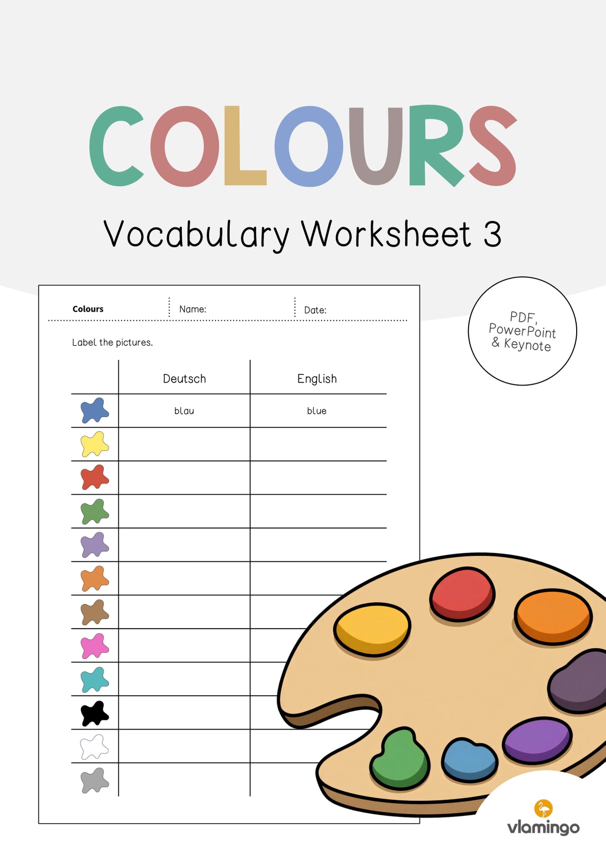 de englisch colours vocabulary worksheet 3 001