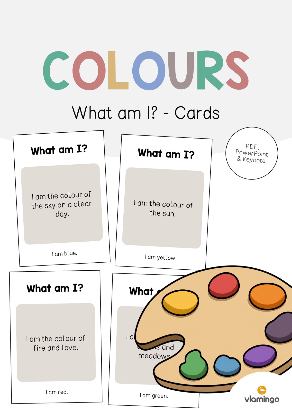 de englisch colours what am i cards 001