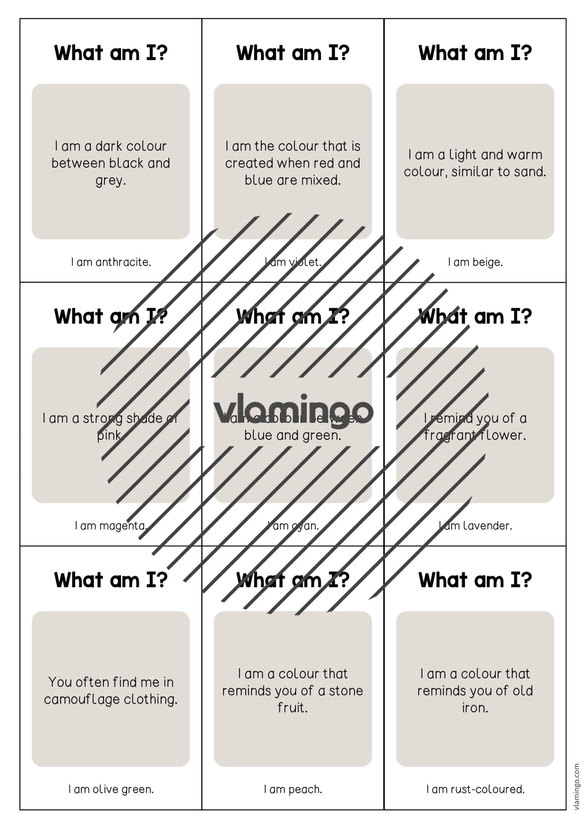 de englisch colours what am i cards 005