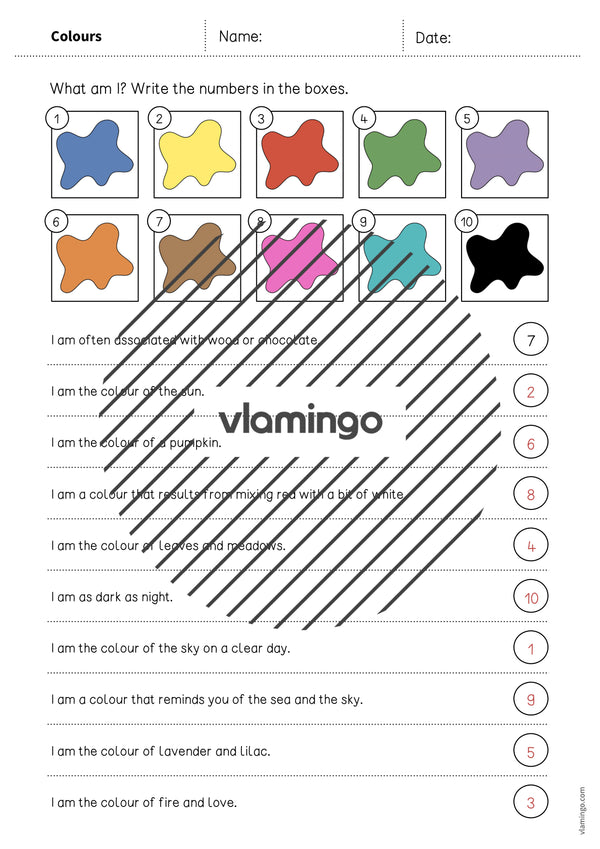 de englisch colours what am i worksheet 007