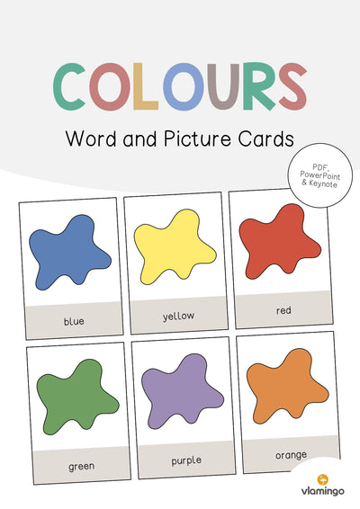 Colours / Farben: Word and Picture Cards (Englisch)