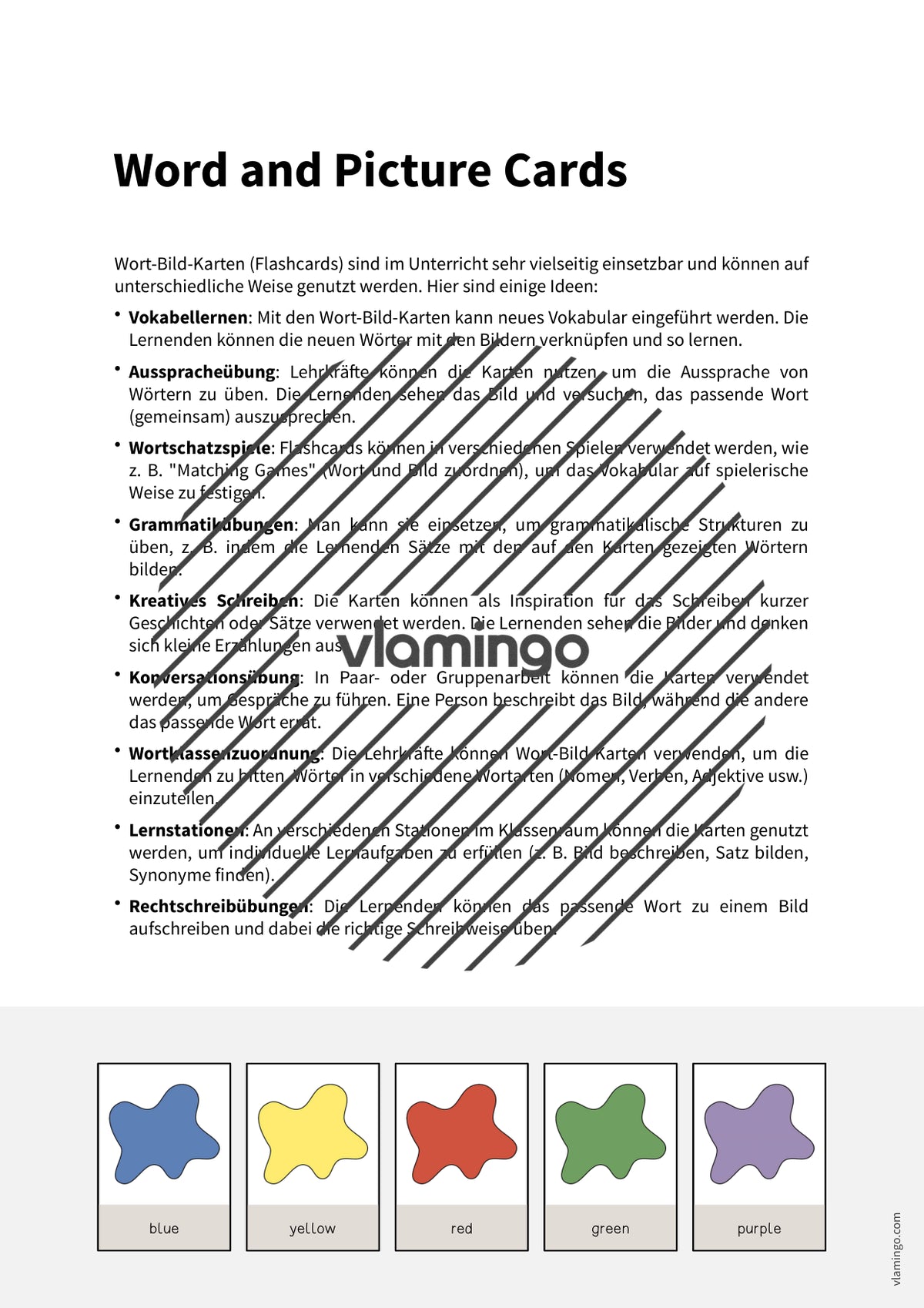 de englisch colours word and picture cards 002