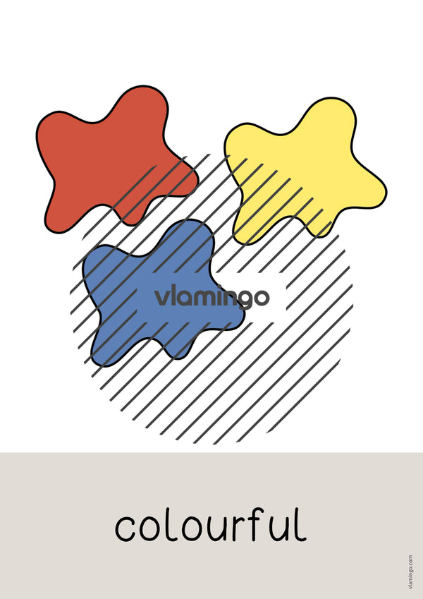 de englisch colours word and picture cards 020