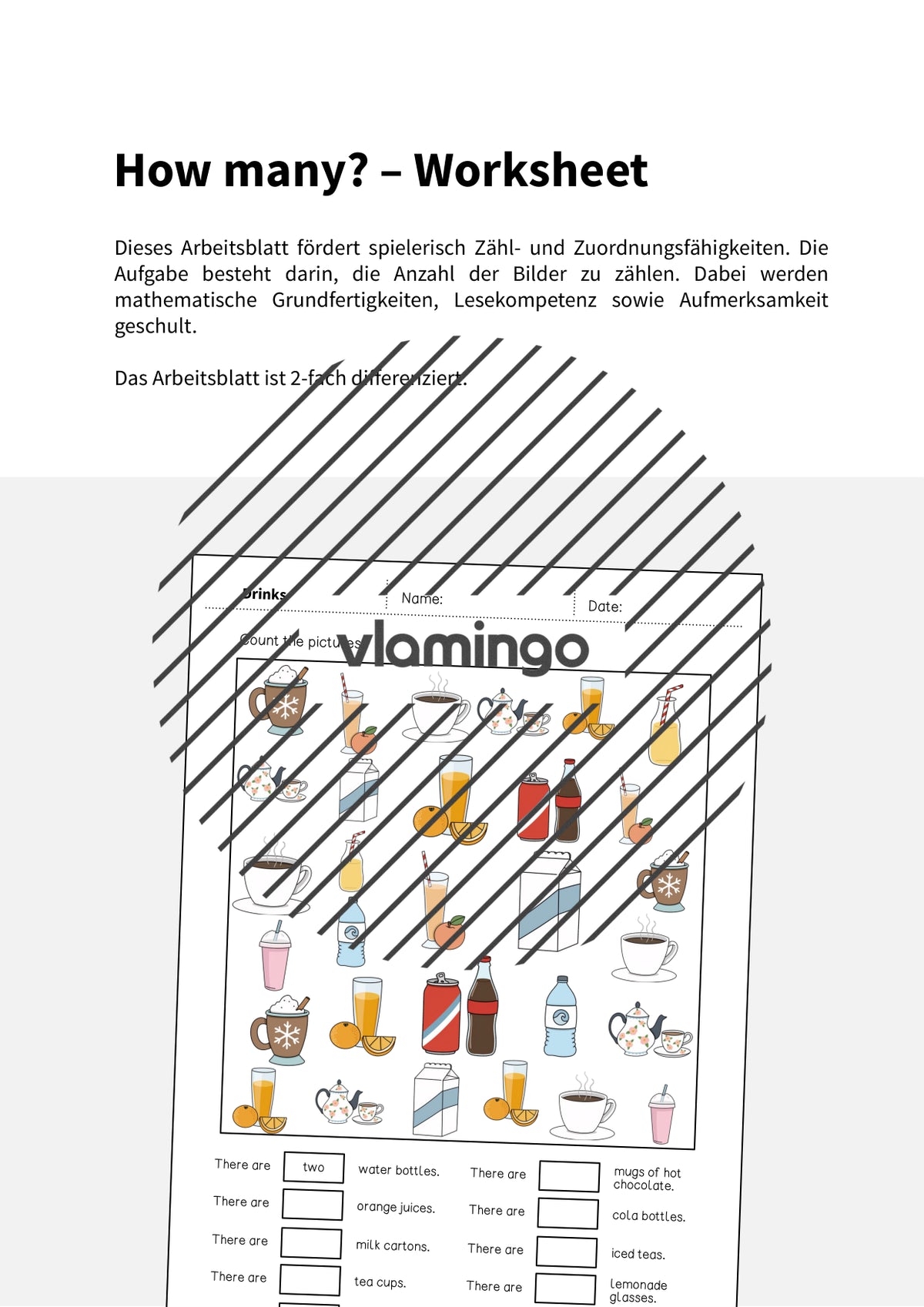 de englisch drinks how many worksheet 002