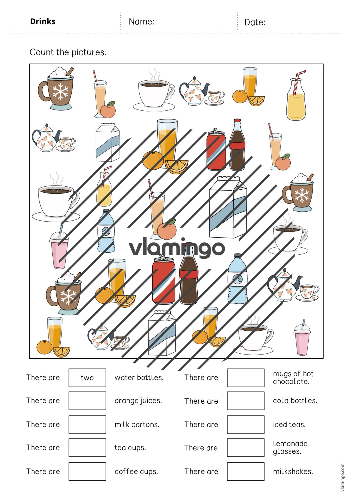 de englisch drinks how many worksheet 004