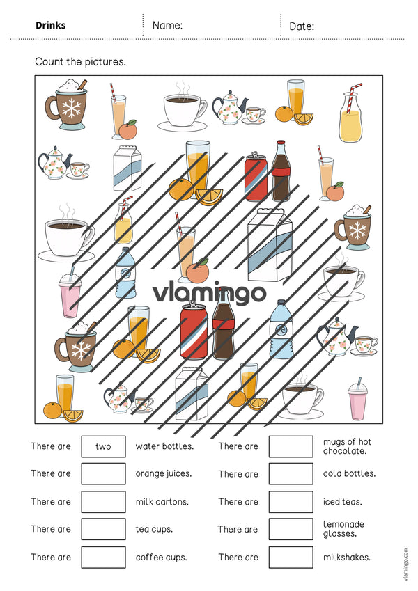 de englisch drinks how many worksheet 004
