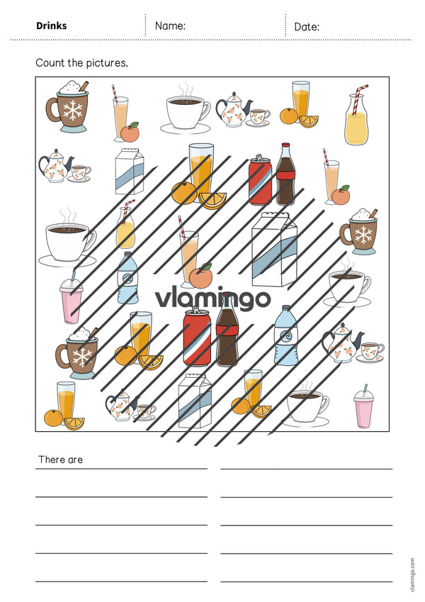 de englisch drinks how many worksheet 006