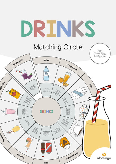 Drinks / Getränke: Matching Circle (Englisch)