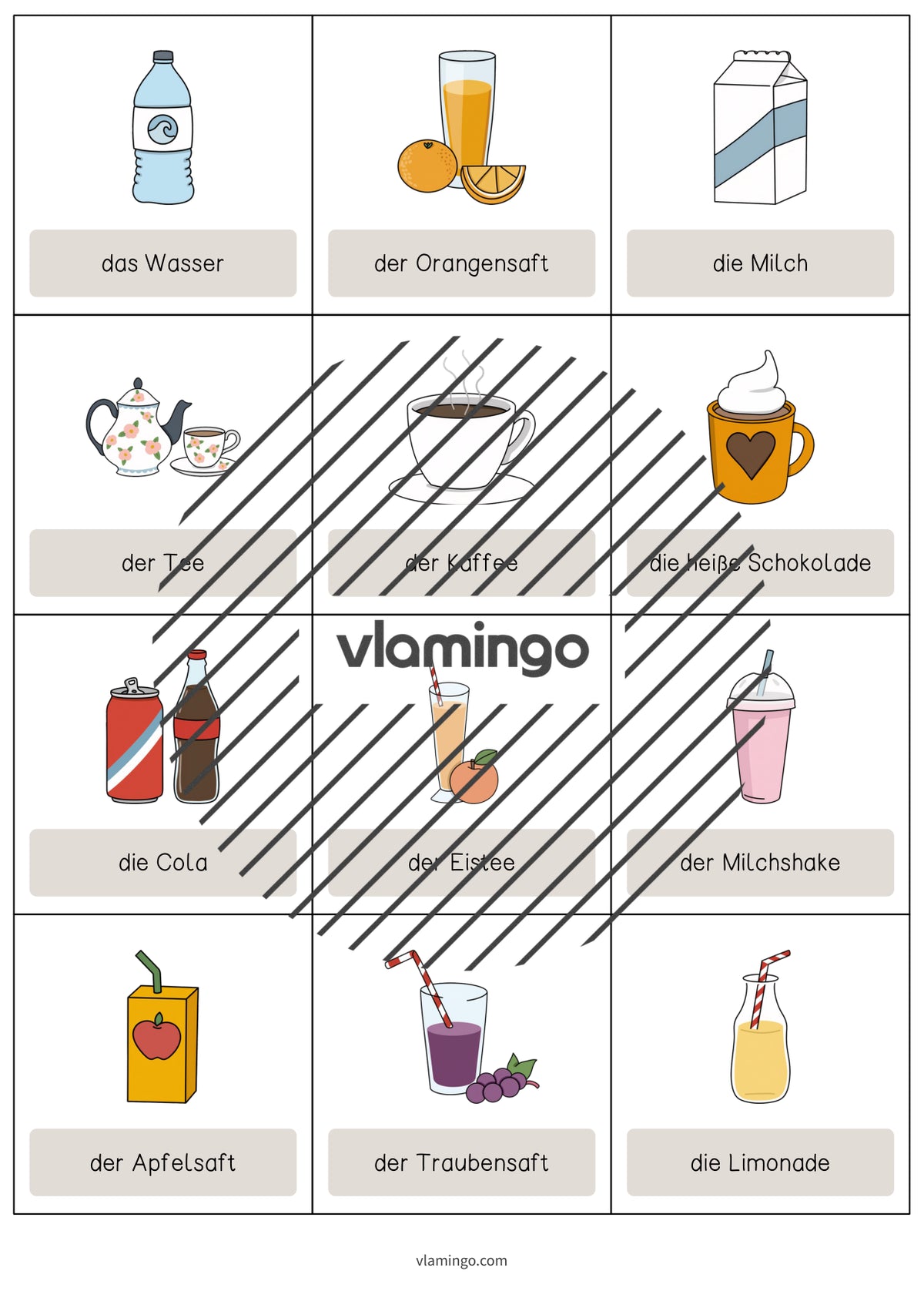 de englisch drinks vocabulary cards 003