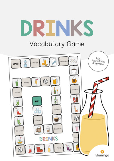 Drinks / Getränke: Vocabulary Game (Englisch)