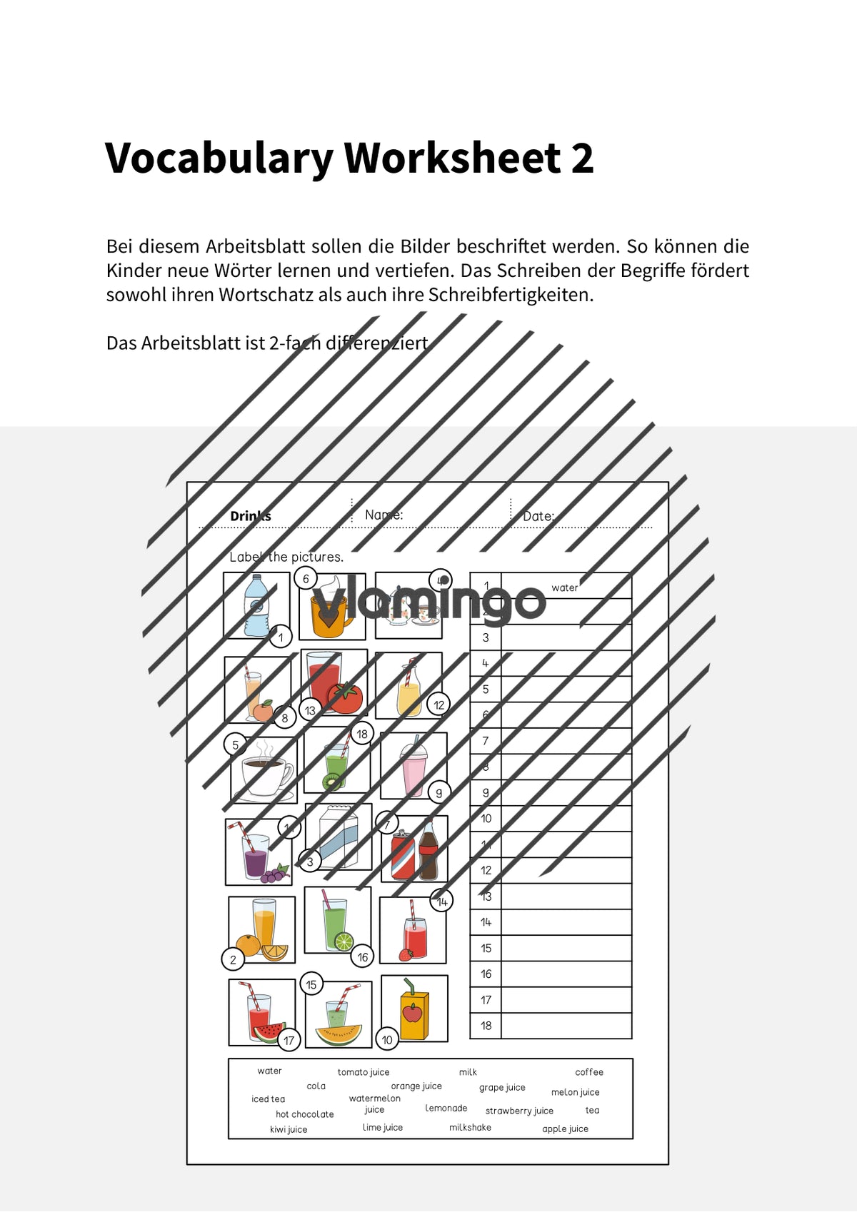 de englisch drinks vocabulary worksheet 2 002