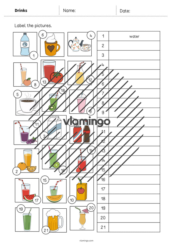 de englisch drinks vocabulary worksheet 2 006