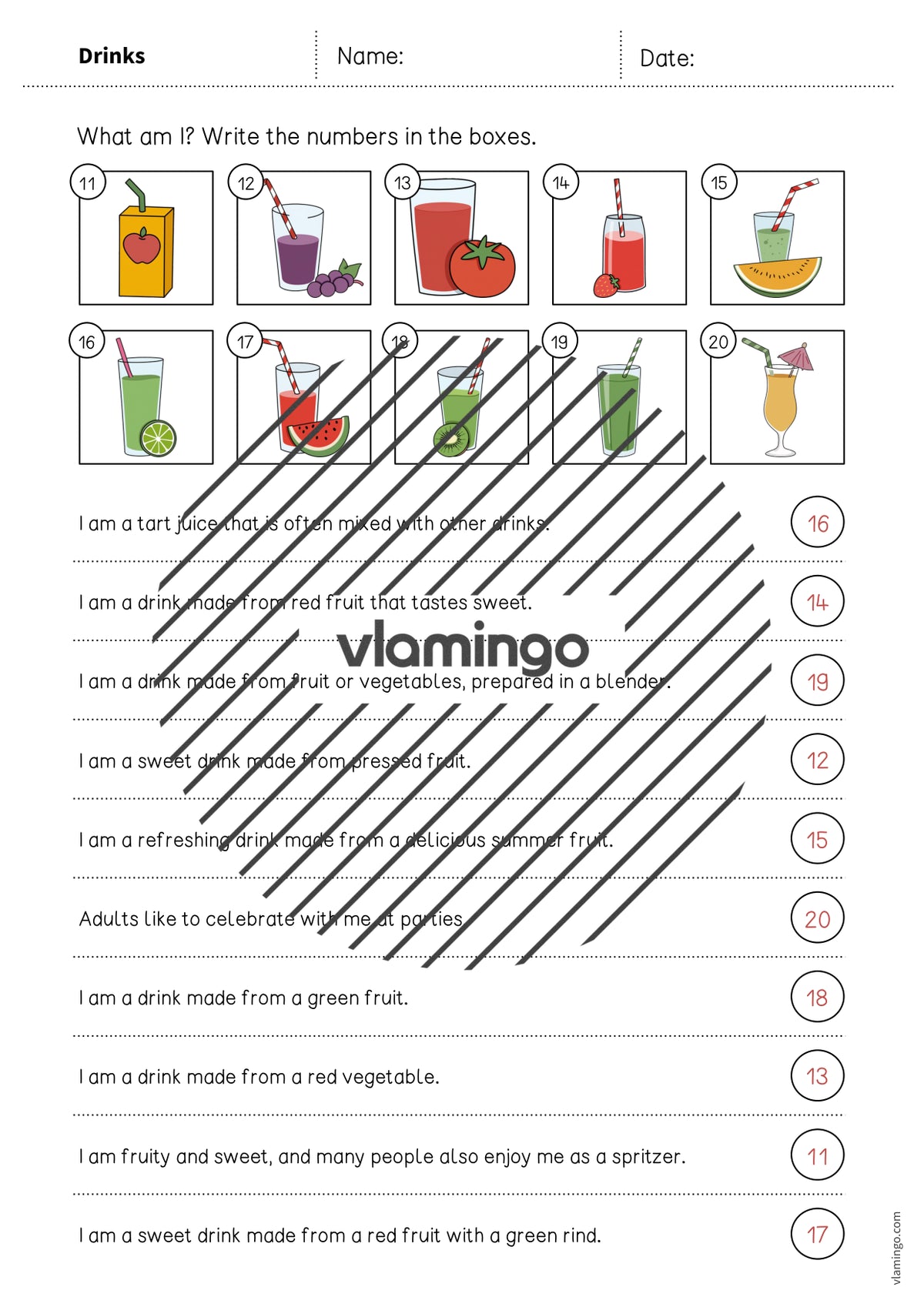de englisch drinks what am i worksheet 007