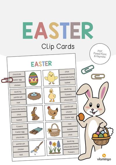 Easter / Ostern: Clip Cards (Englisch)
