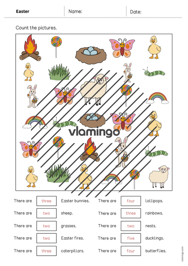 de englisch easter how many worksheet 011