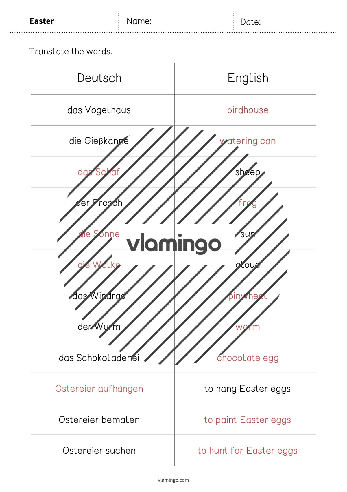 de englisch easter vocabulary mini test 009