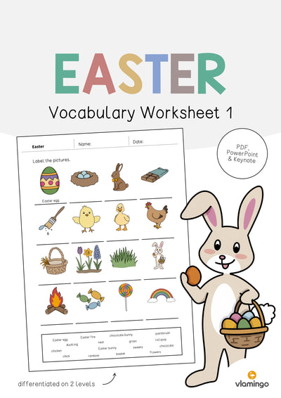 Easter / Ostern: Vocabulary Worksheet 1 (Englisch)