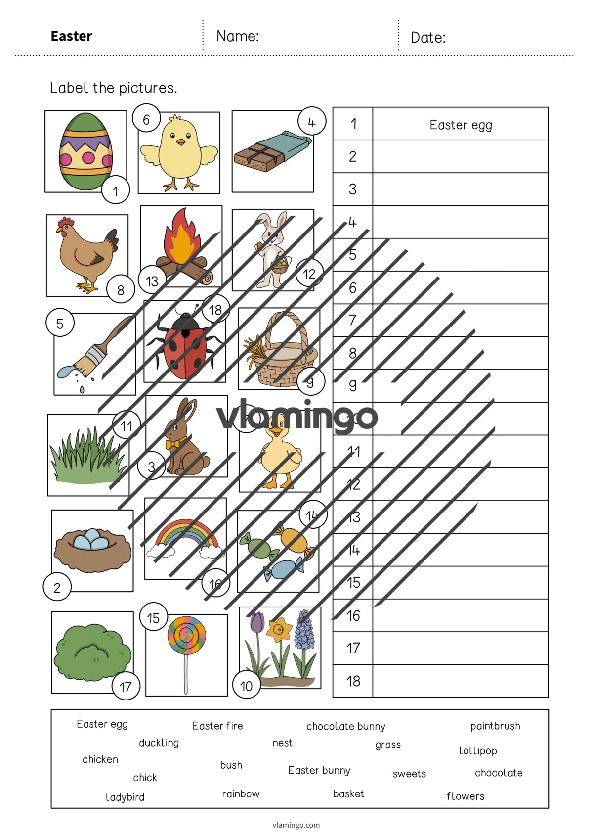 de englisch easter vocabulary worksheet 2 004