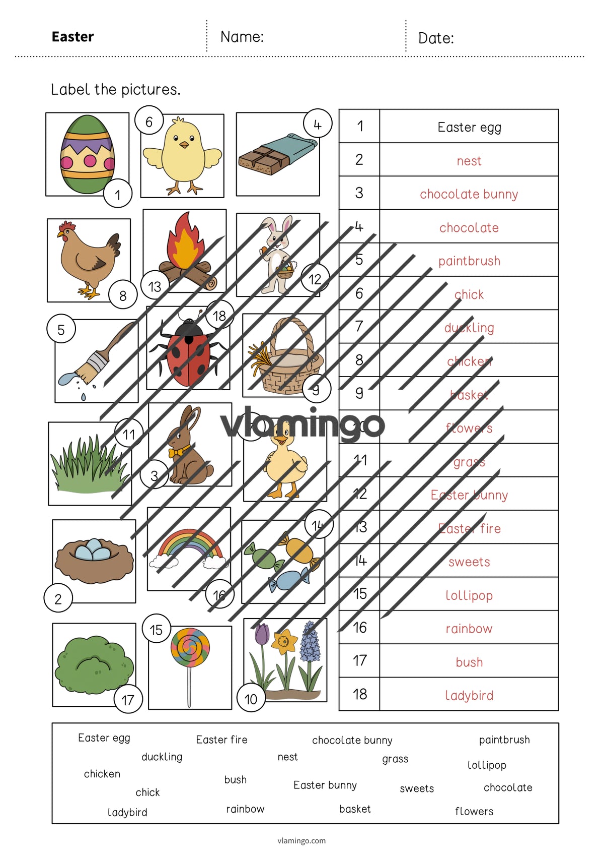 de englisch easter vocabulary worksheet 2 008