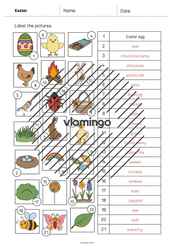 de englisch easter vocabulary worksheet 2 009