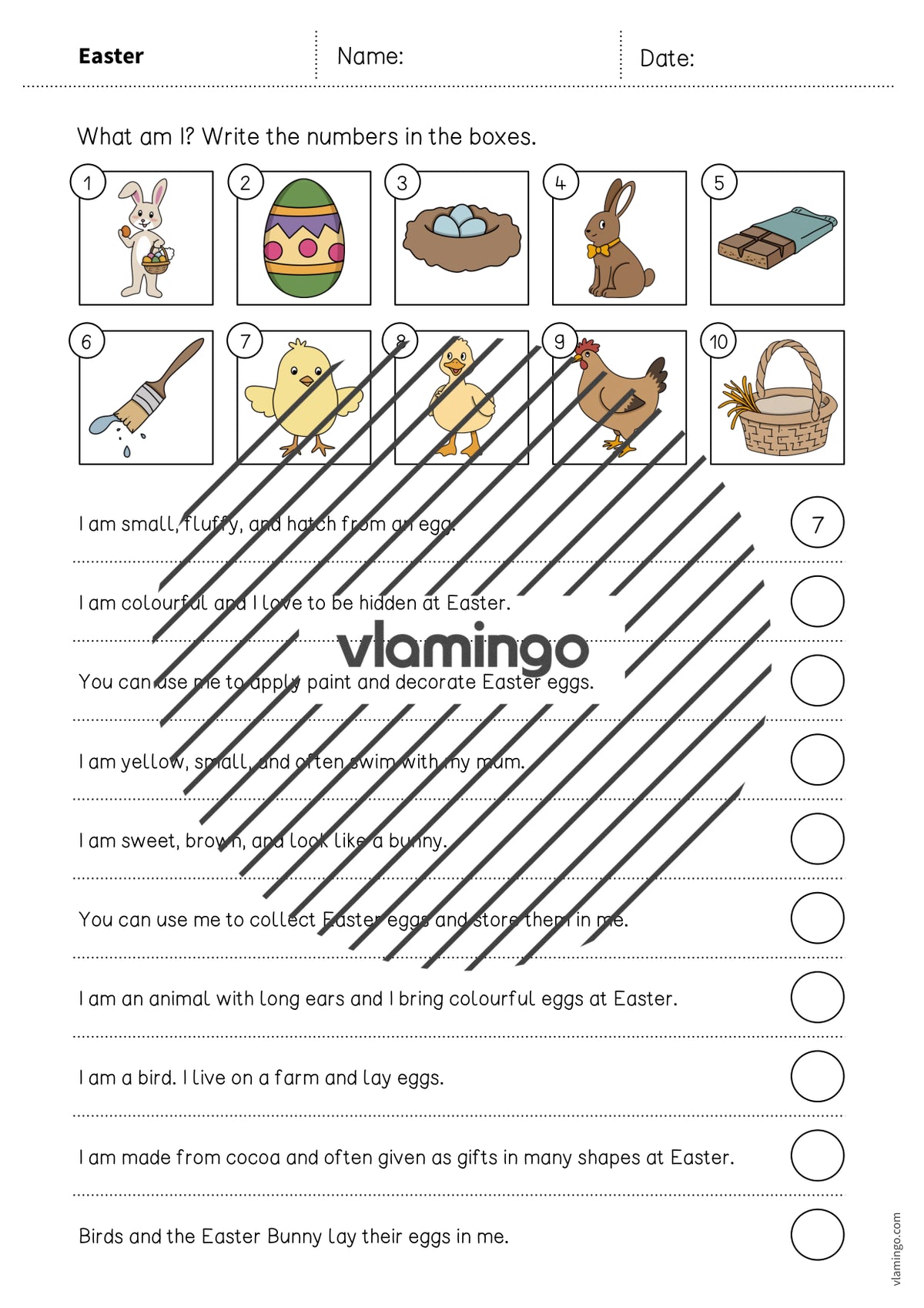 de englisch easter what am i worksheet 003