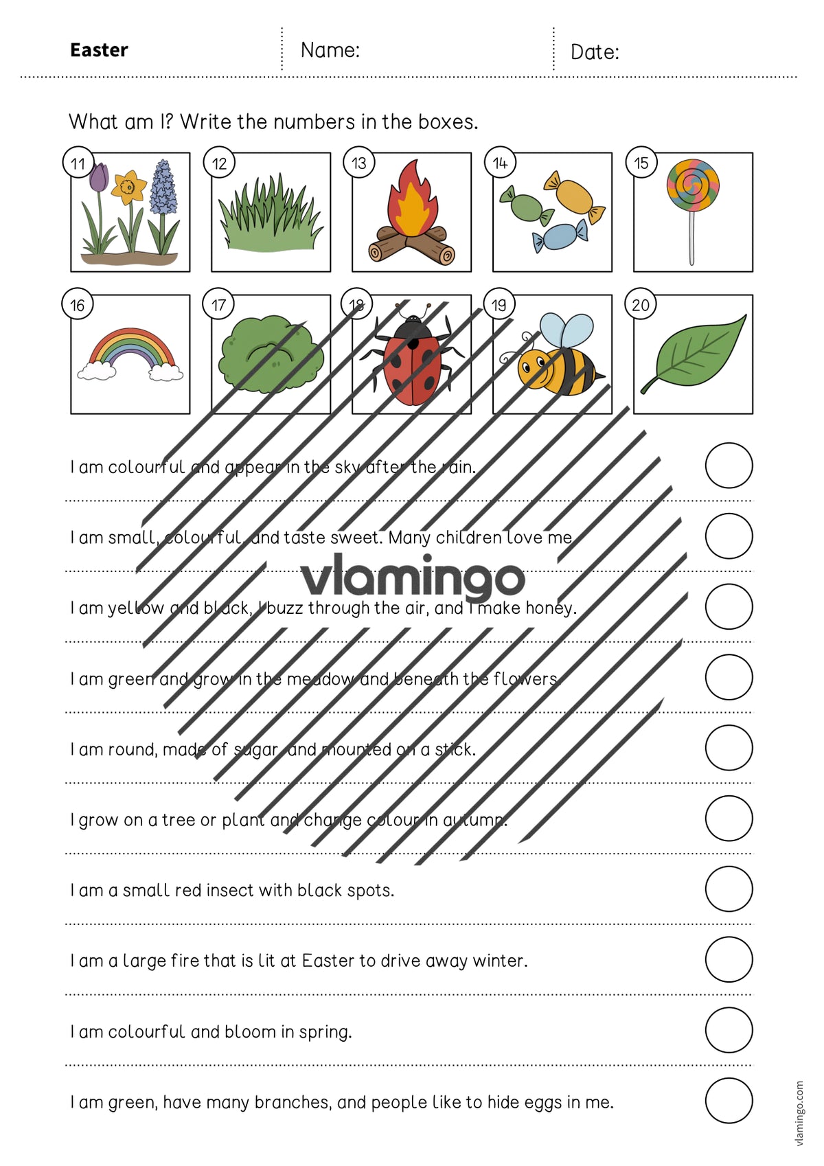 de englisch easter what am i worksheet 004