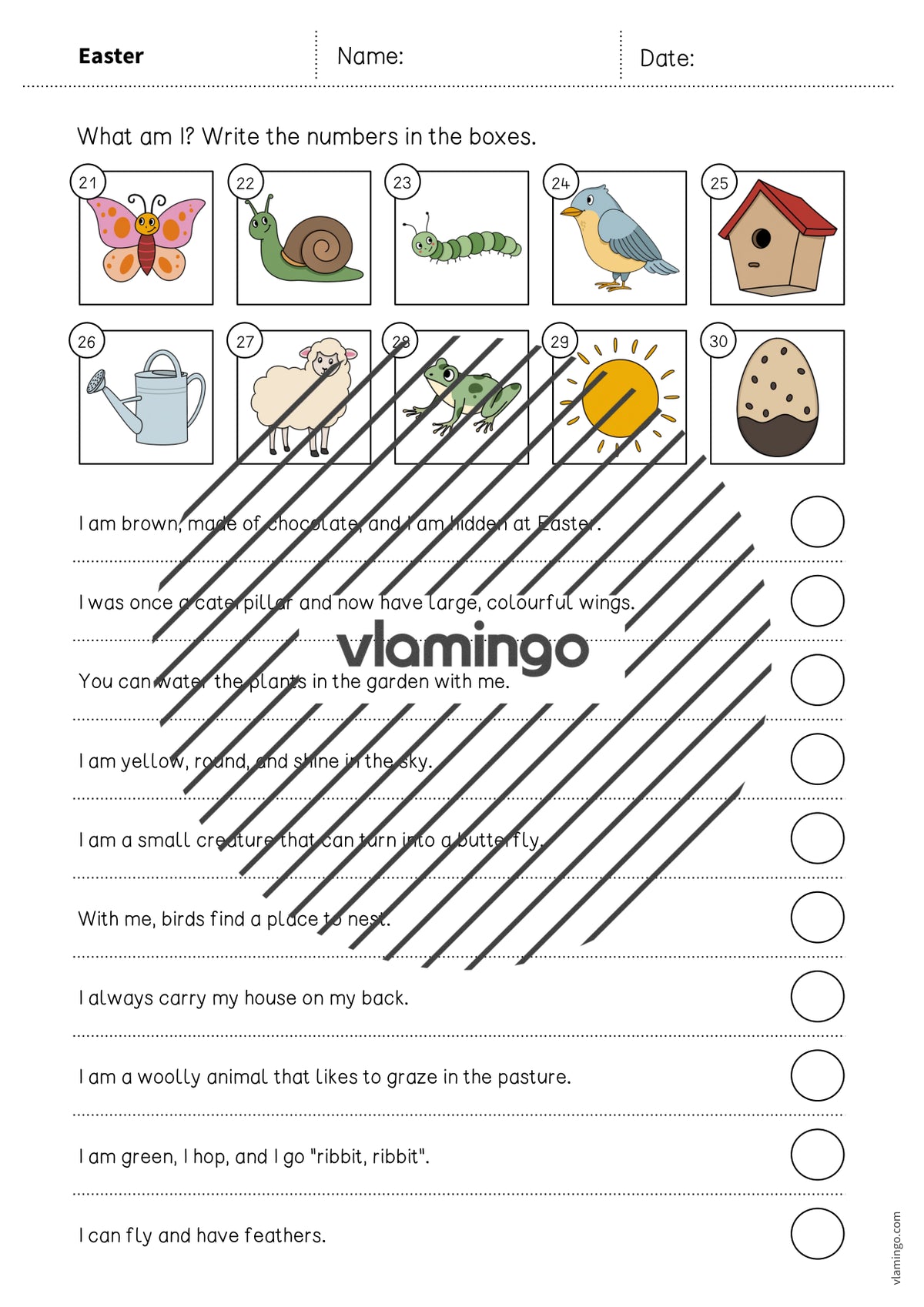 de englisch easter what am i worksheet 005