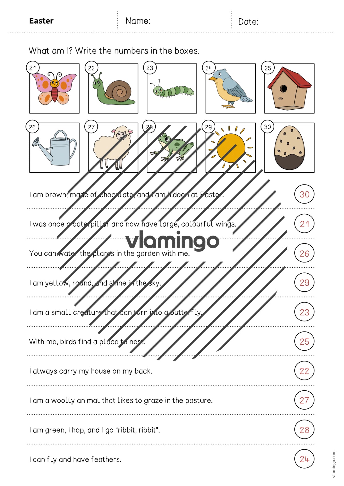 de englisch easter what am i worksheet 009