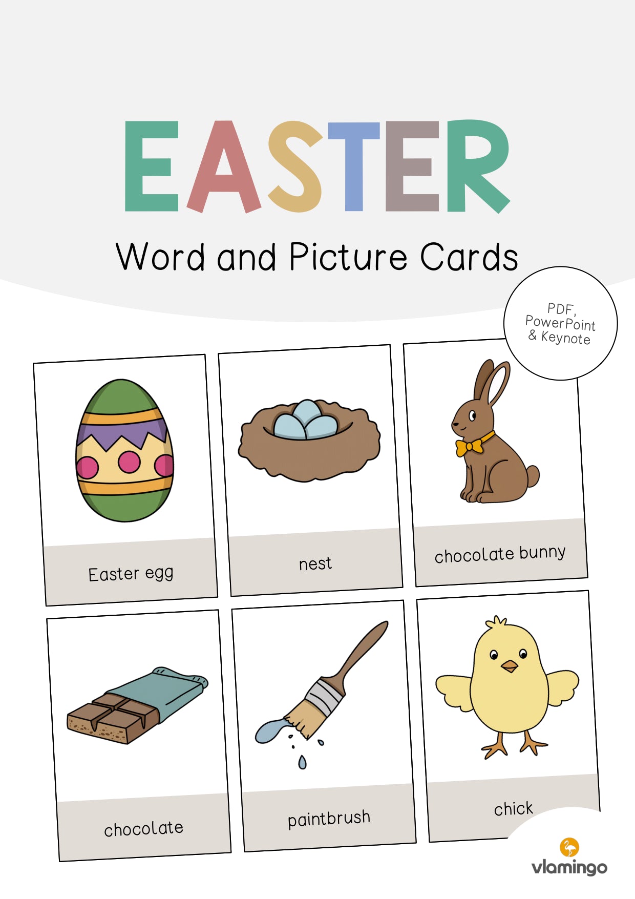 de englisch easter word and picture cards 001