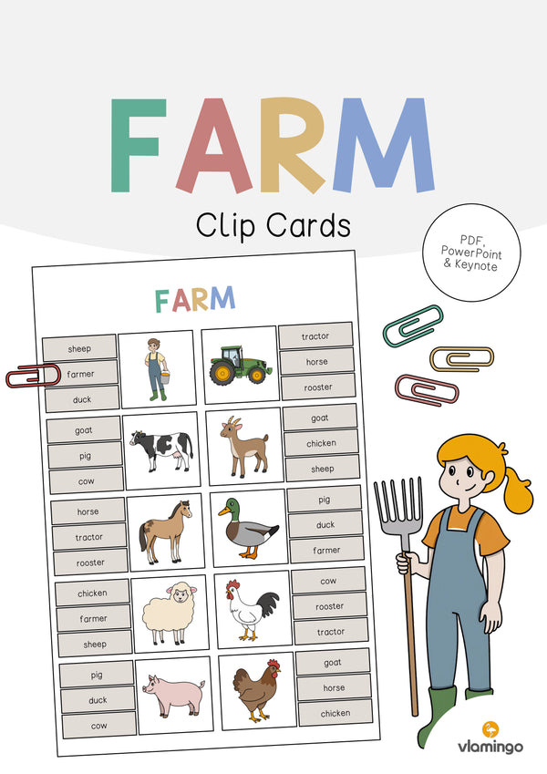 de englisch farm clip cards 001