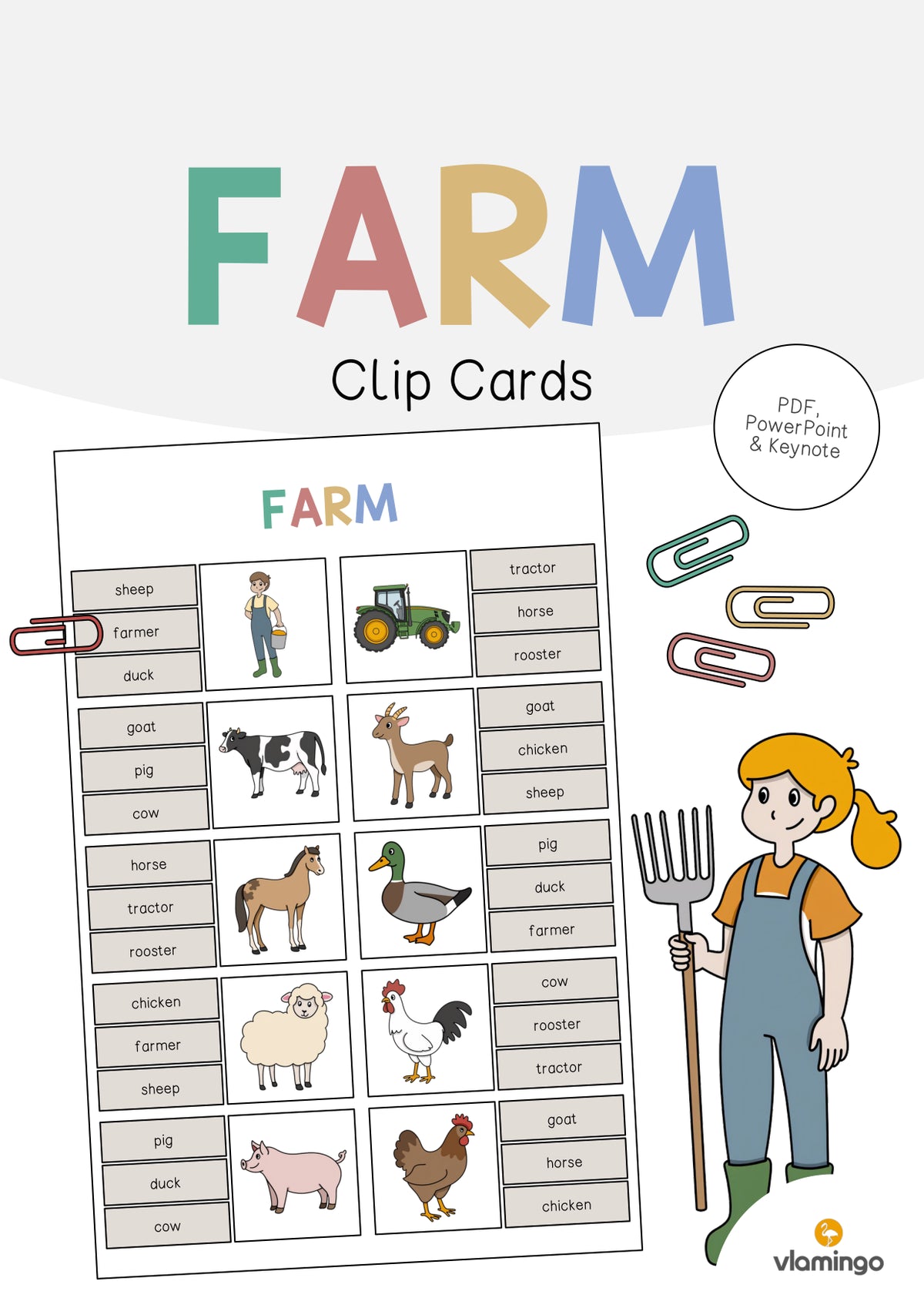 de englisch farm clip cards 001